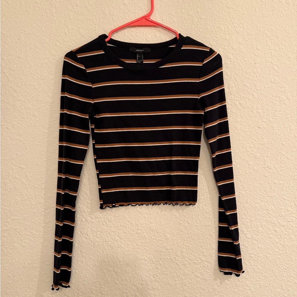 Stripped waist length top